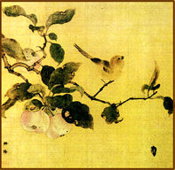"Birdo sur fruktarbo" de Lin Chuan (Song-dinastio)